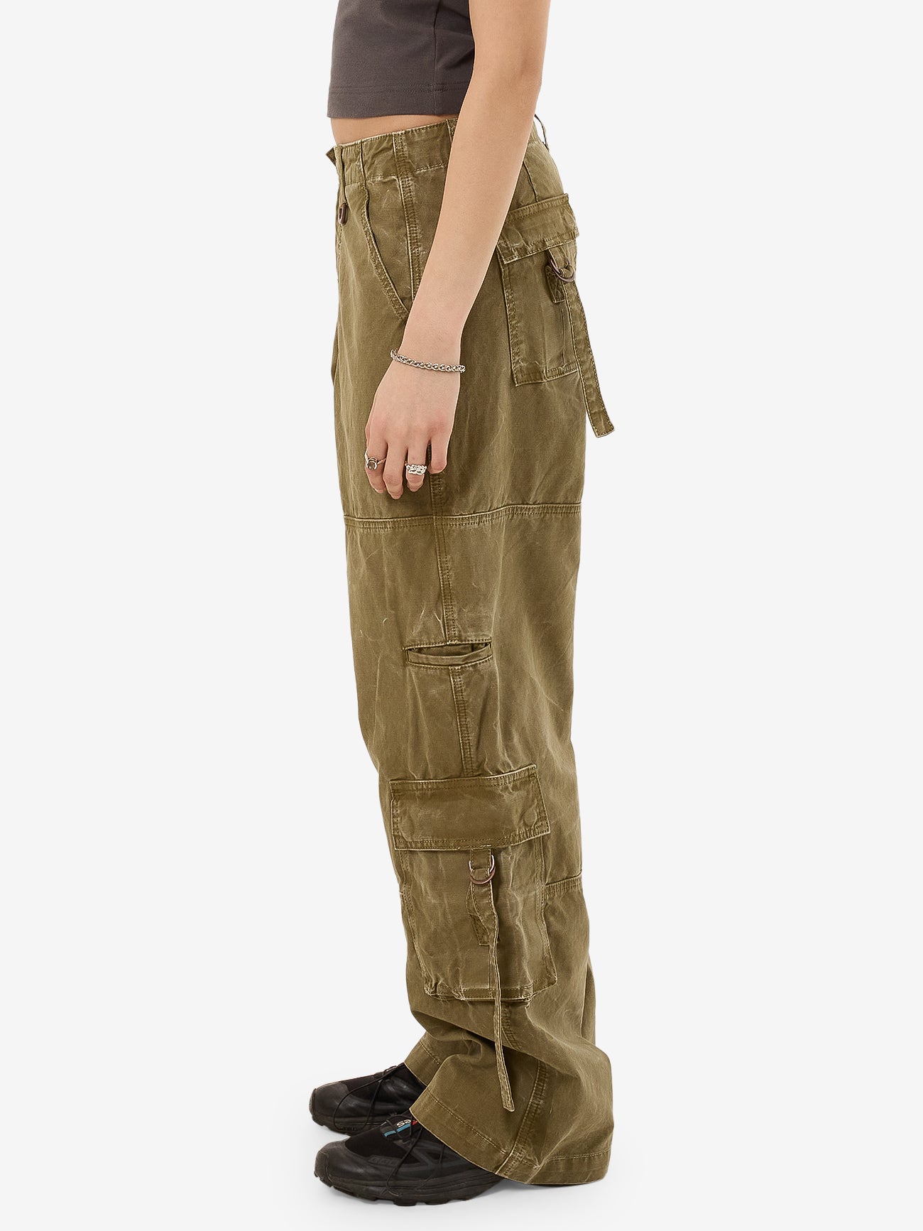 Service Cargo Pant - Khaki Oil Wash 4