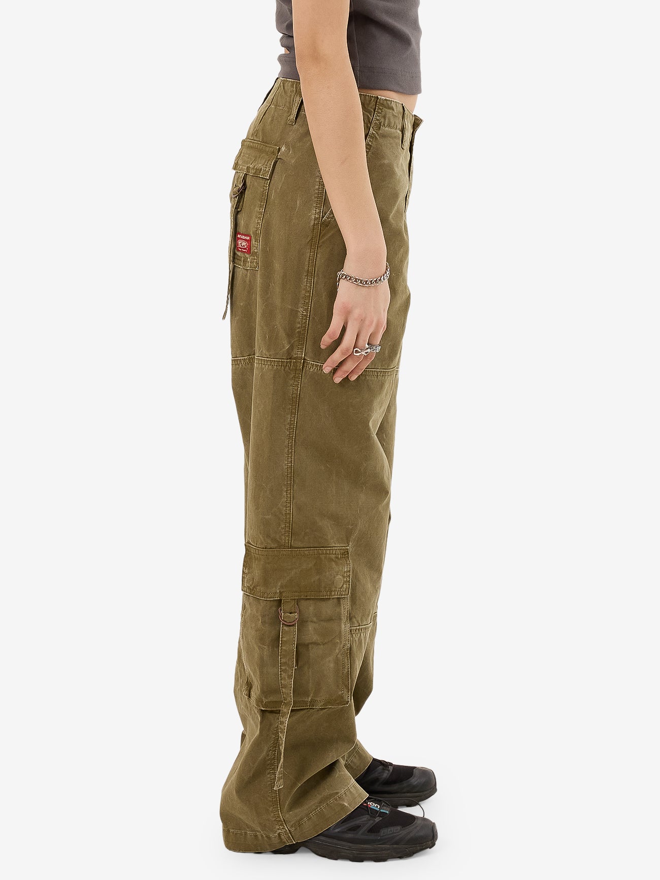 Service Cargo Pant - Khaki Oil Wash 4