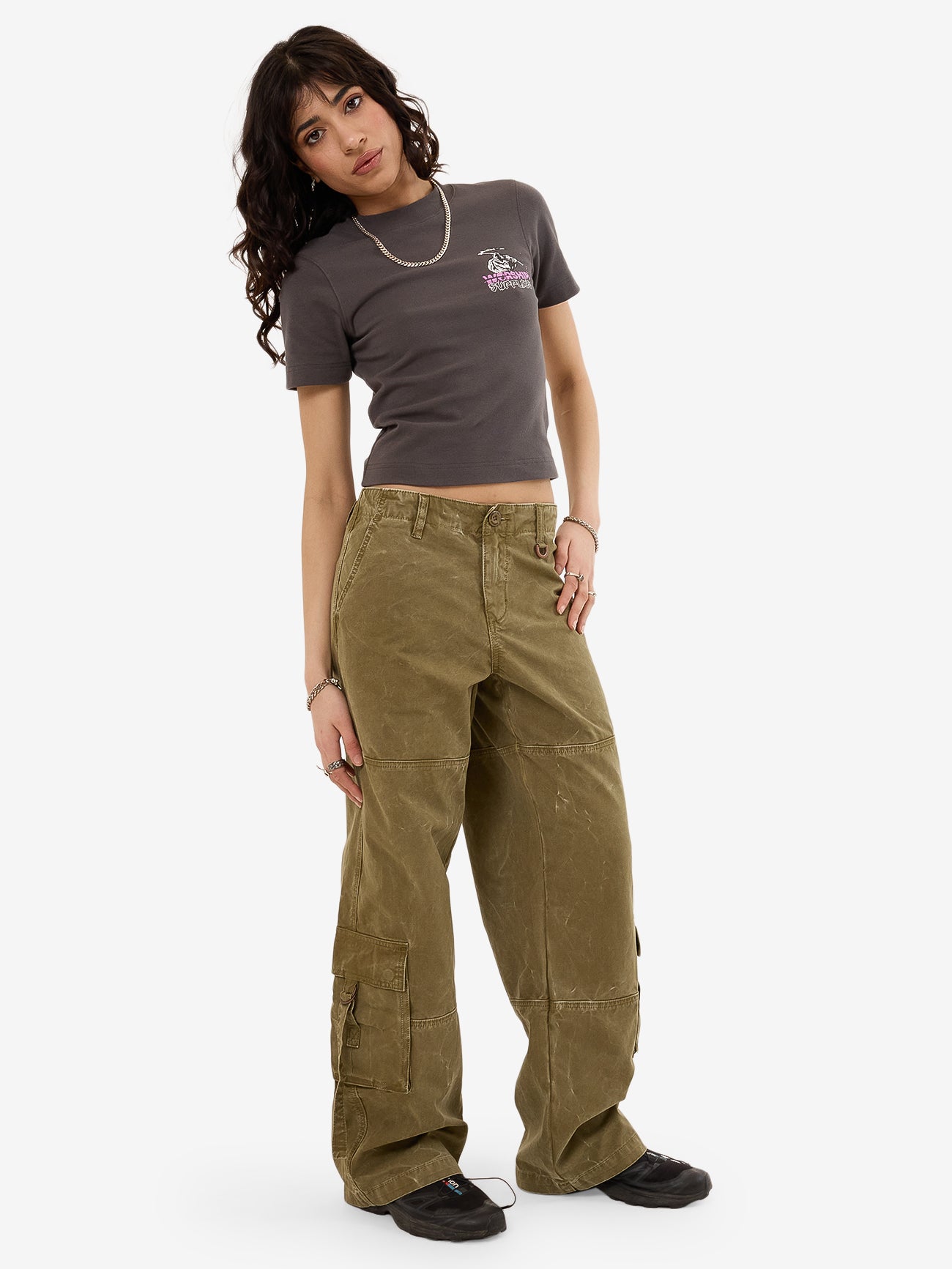 Service Cargo Pant - Khaki Oil Wash 4