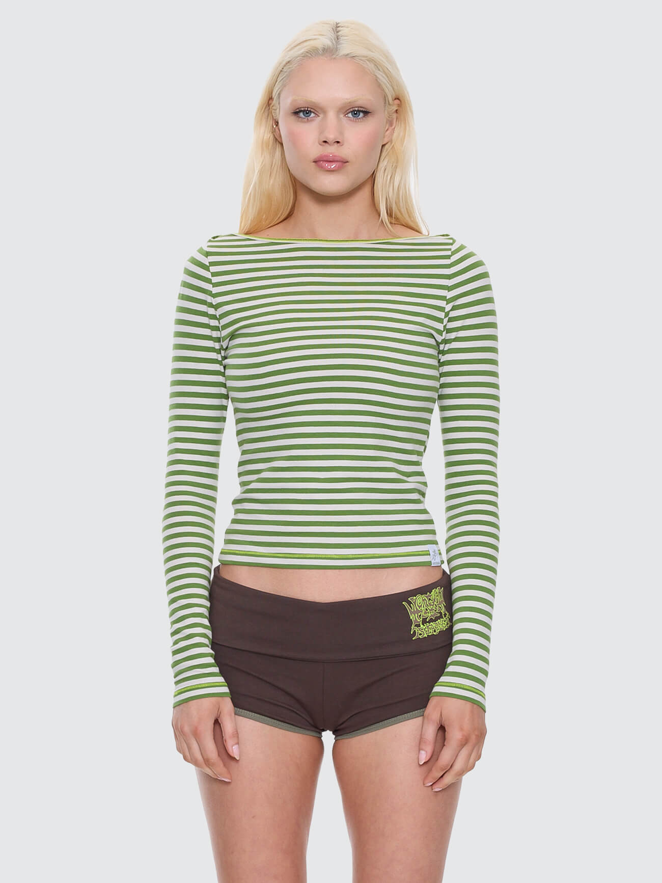 Trouble Stripe Long Sleeve Top - Lime Twist 4