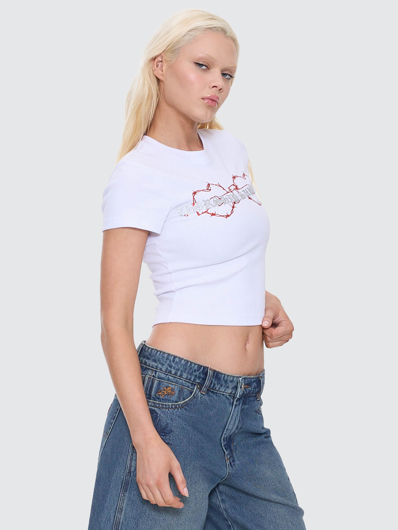 Scratch Slim Fit Tee - White 4