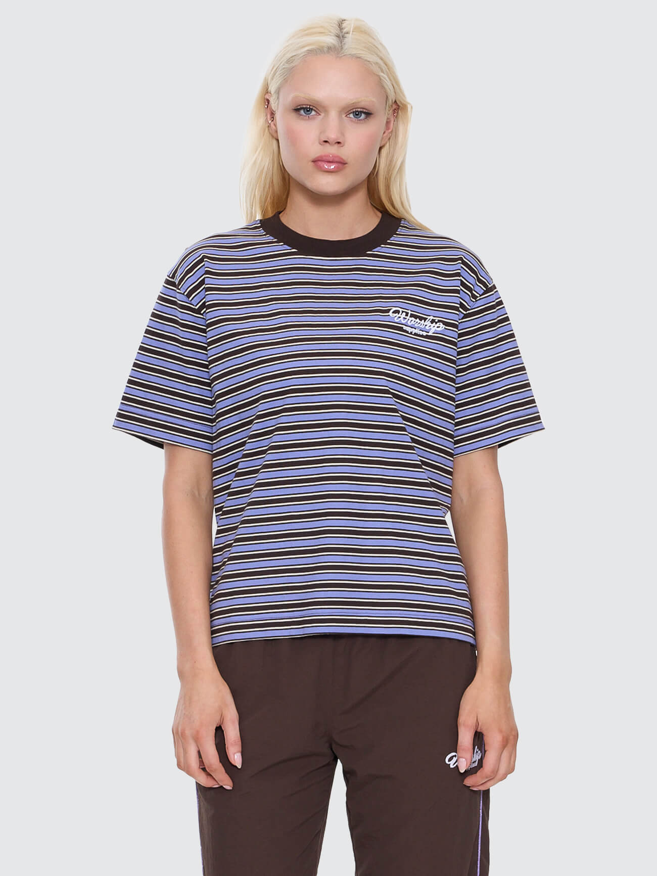 Coed Stripe Regular Fit Tee - Ganache 4