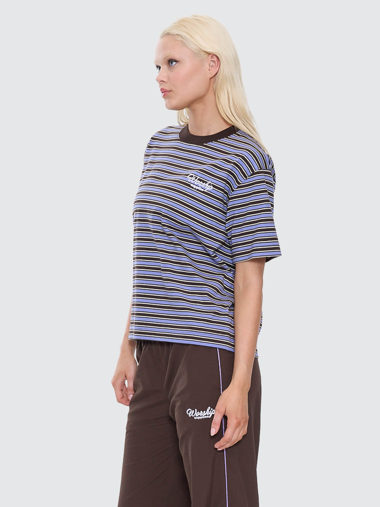 Coed Stripe Regular Fit Tee - Ganache 4