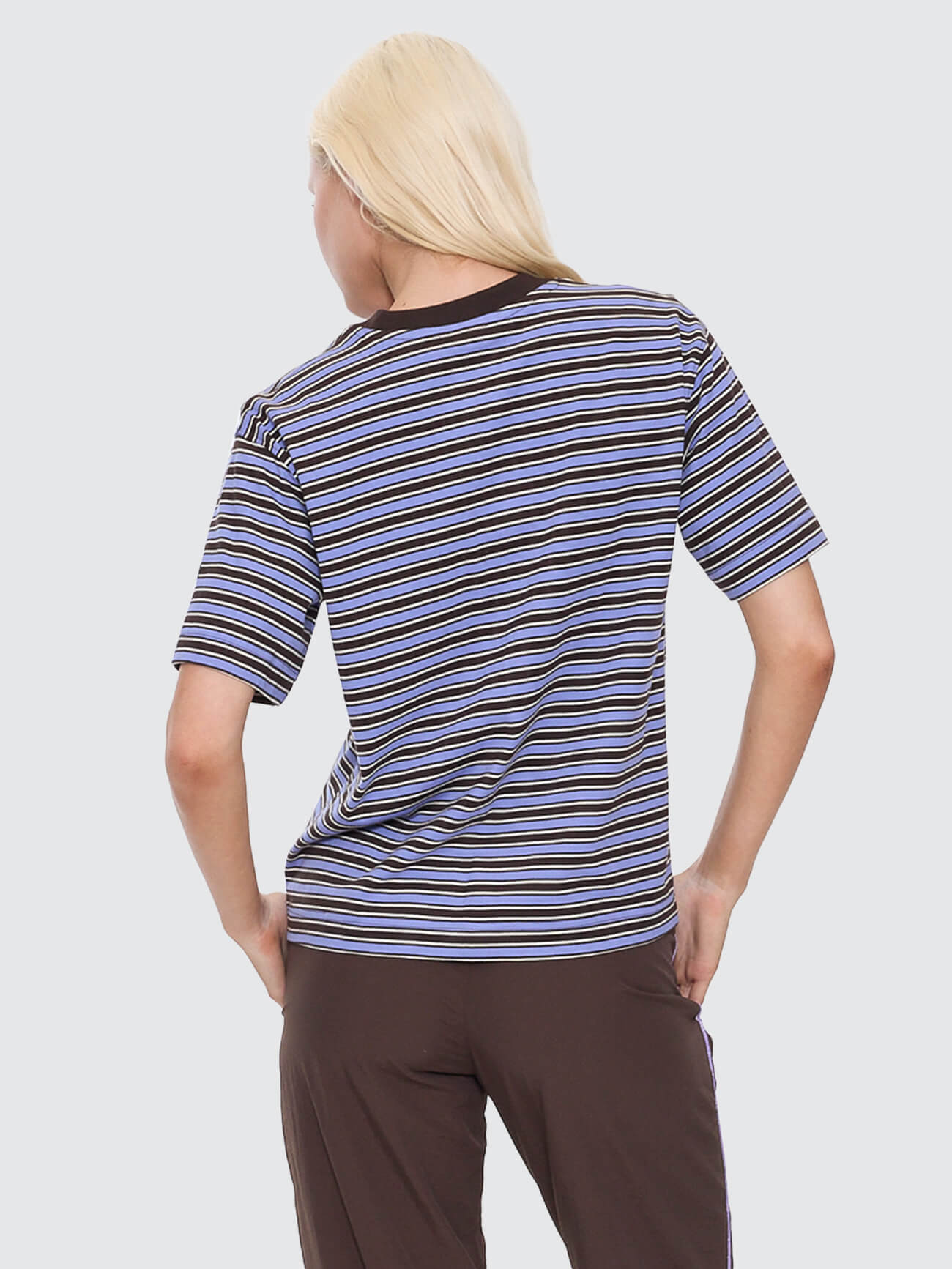 Coed Stripe Regular Fit Tee - Ganache 4