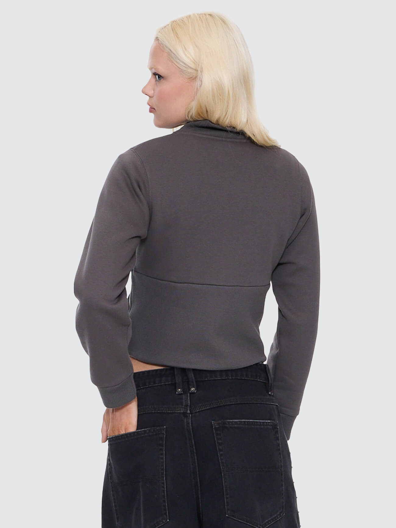 Treasured Y2K Zip Fleece Jacket - Worn Black 4