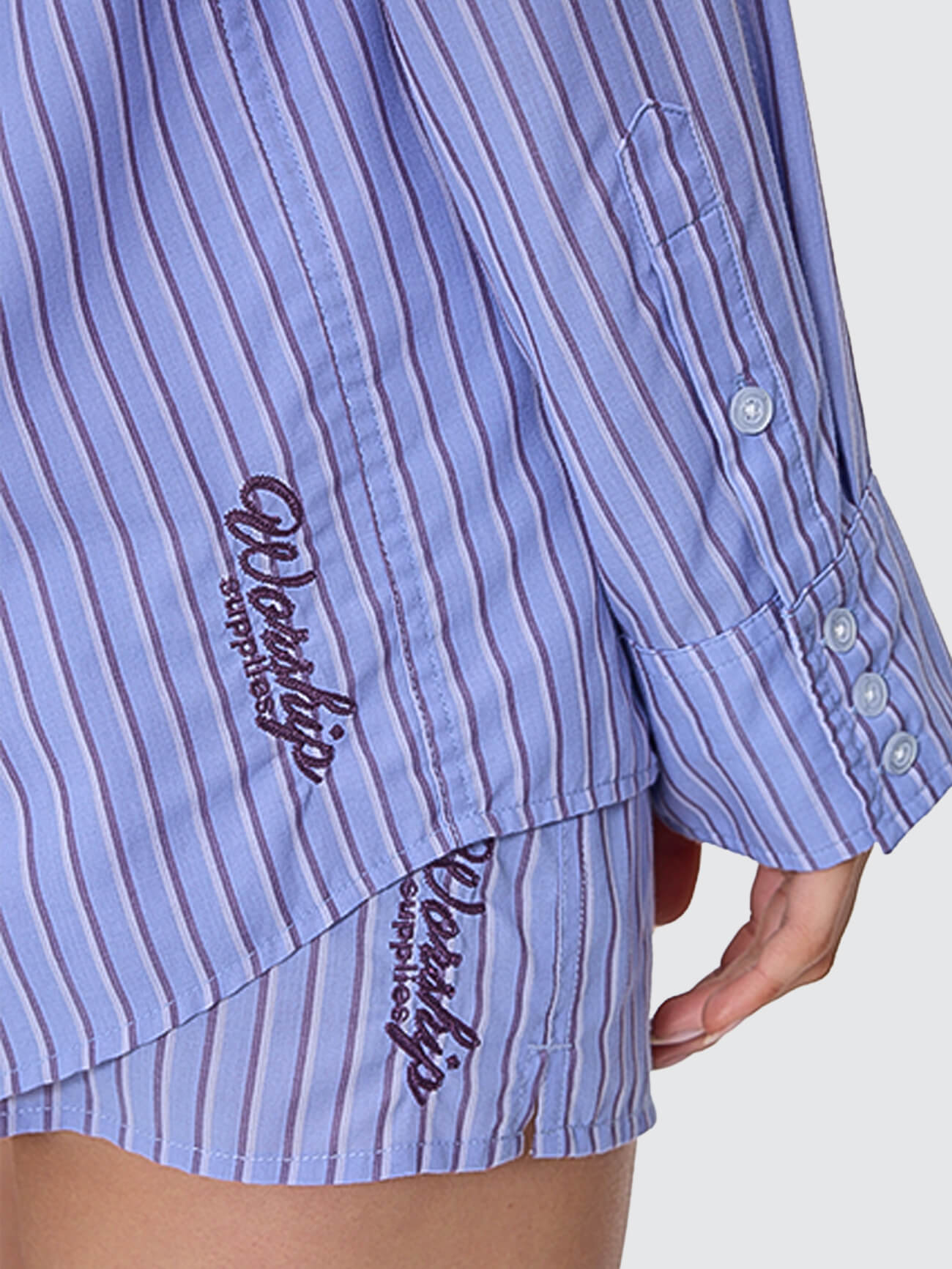 Coed Oversized Long Sleeve Shirt - Purple Haze 4