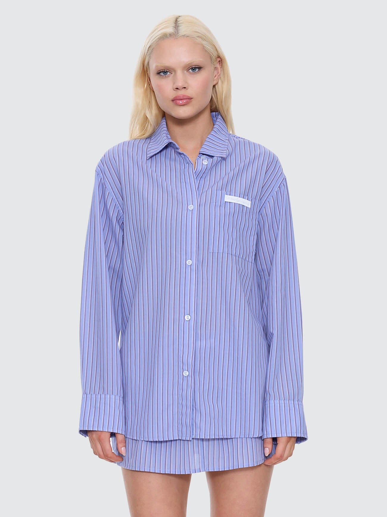 Coed Oversized Long Sleeve Shirt - Purple Haze 4