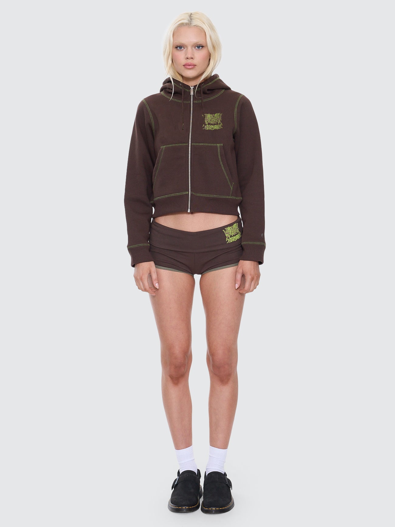Trouble Zip Fleece Jacket - Ganache