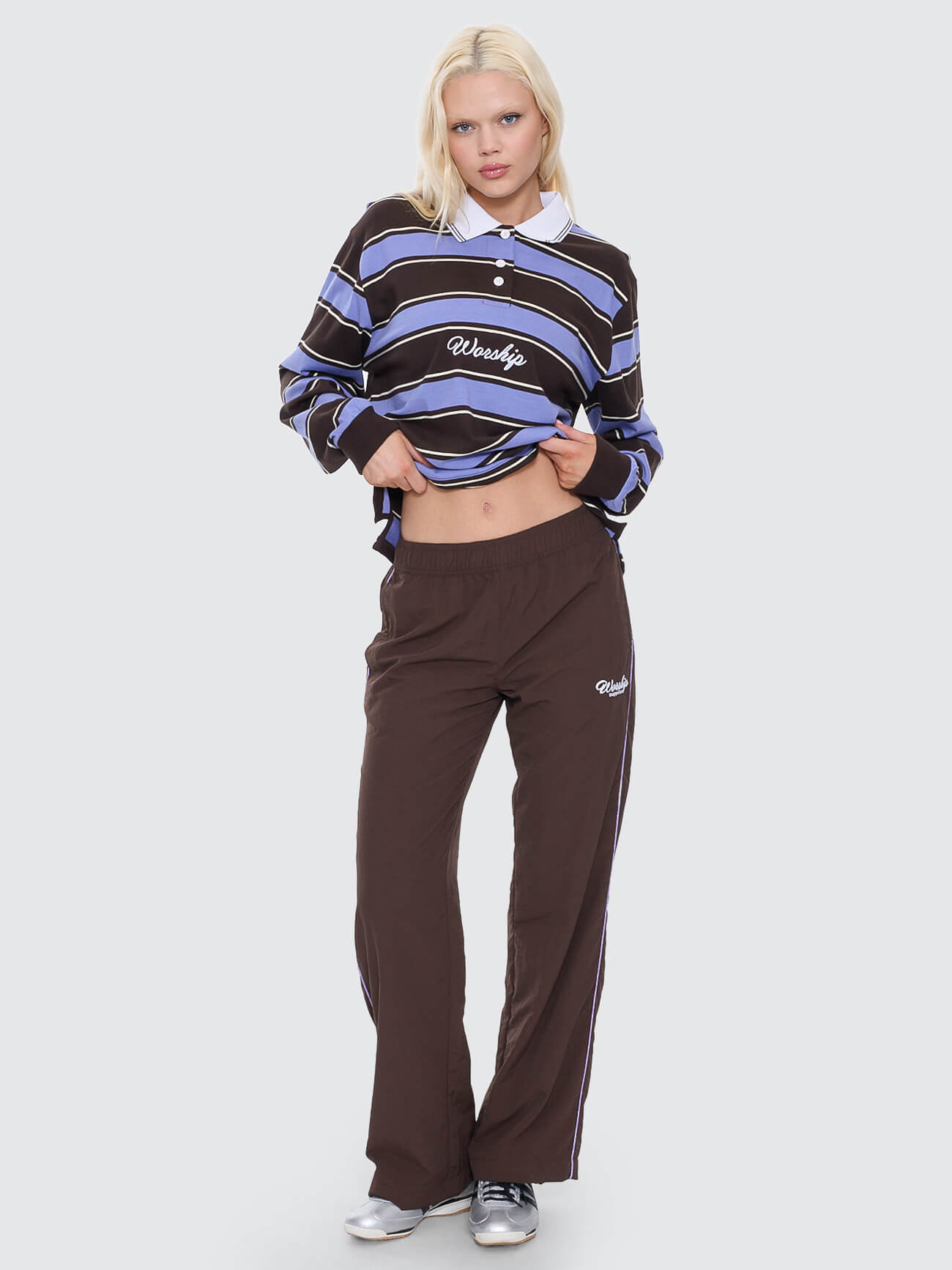 Coed Nylon Track Pant - Ganache 4