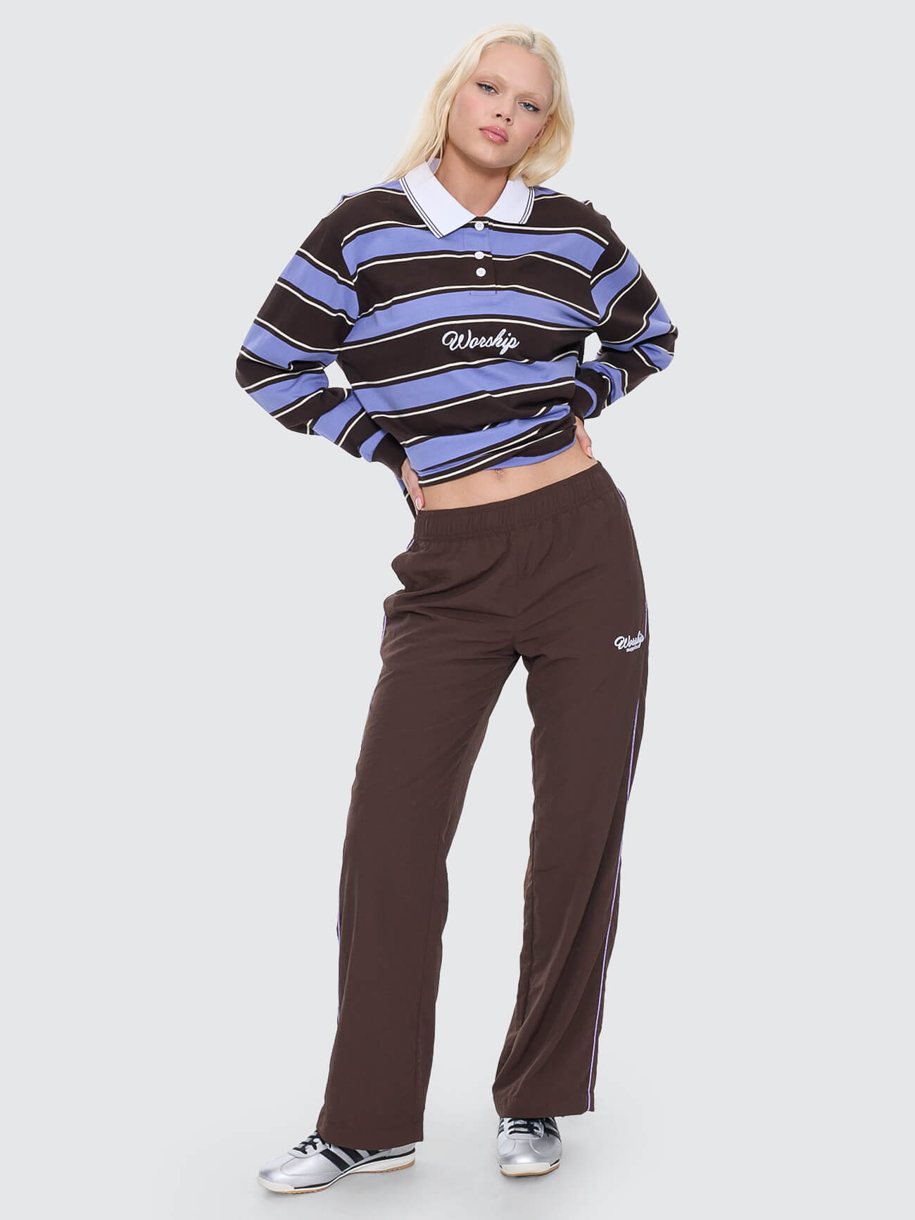 Coed Nylon Track Pant - Ganache 4