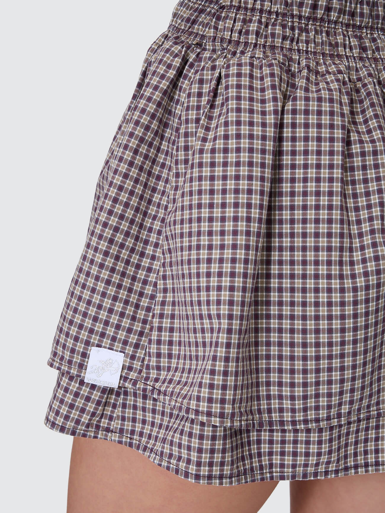 Cheek Shirred Mini Dress - Blackberry 4