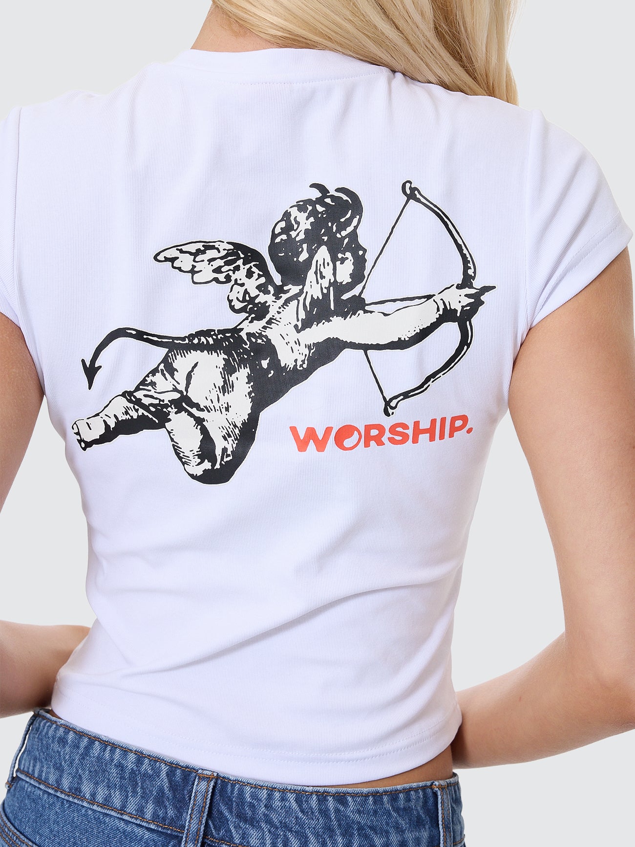 Cherub Cap Sleeve Tee - White 4