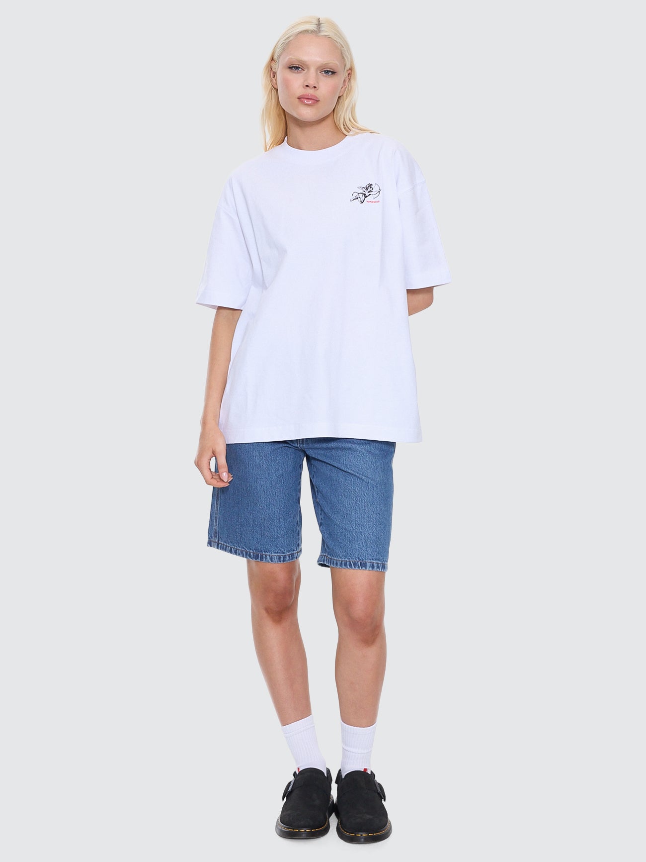 Cherub Oversized Fit Tee - White 4