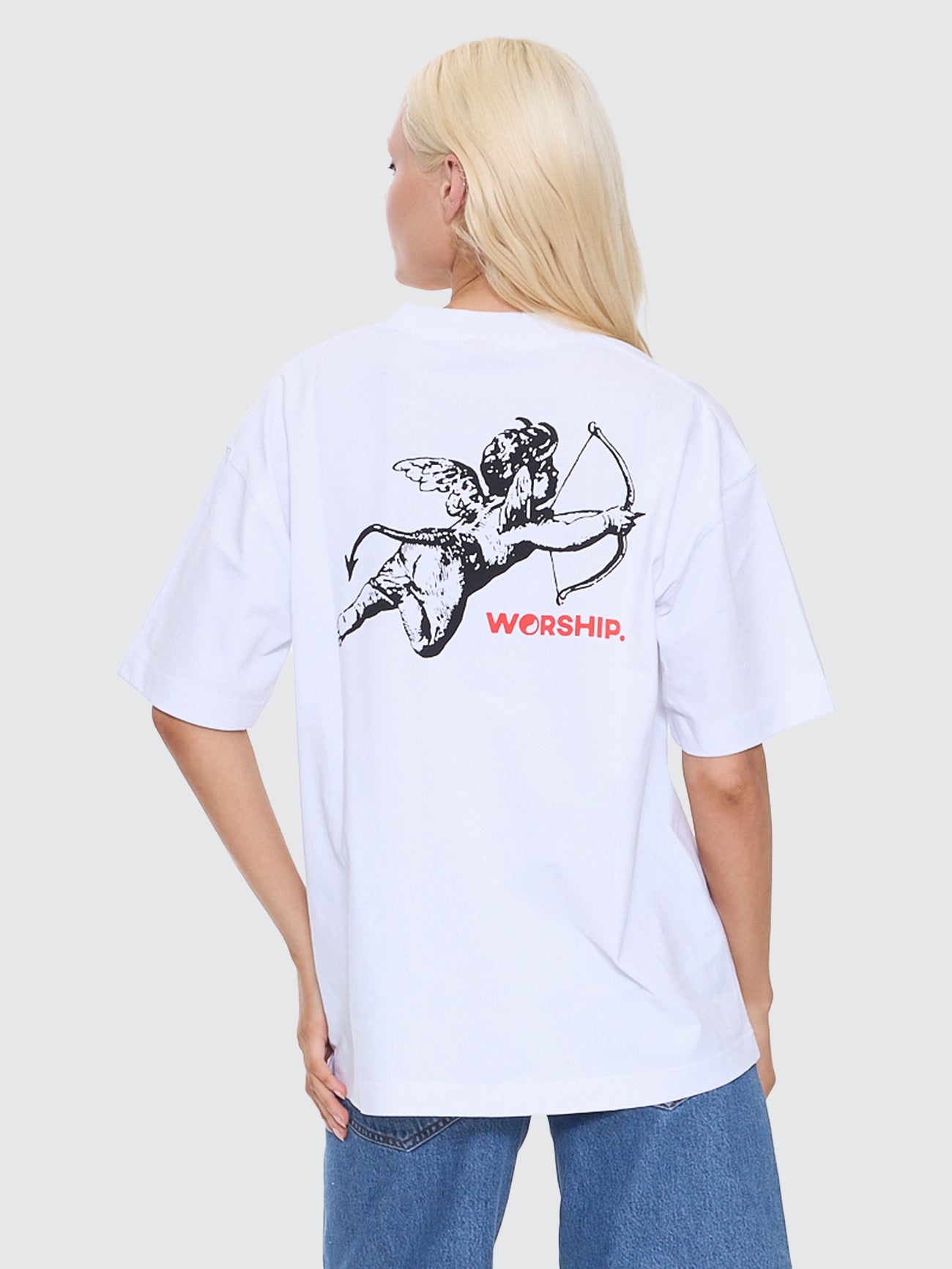 Cherub Oversized Fit Tee - White 4