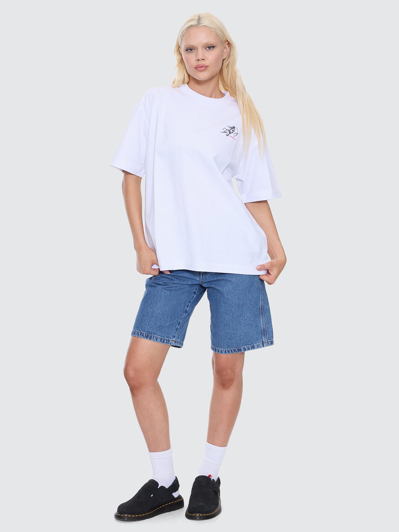 Cherub Oversized Fit Tee - White 4