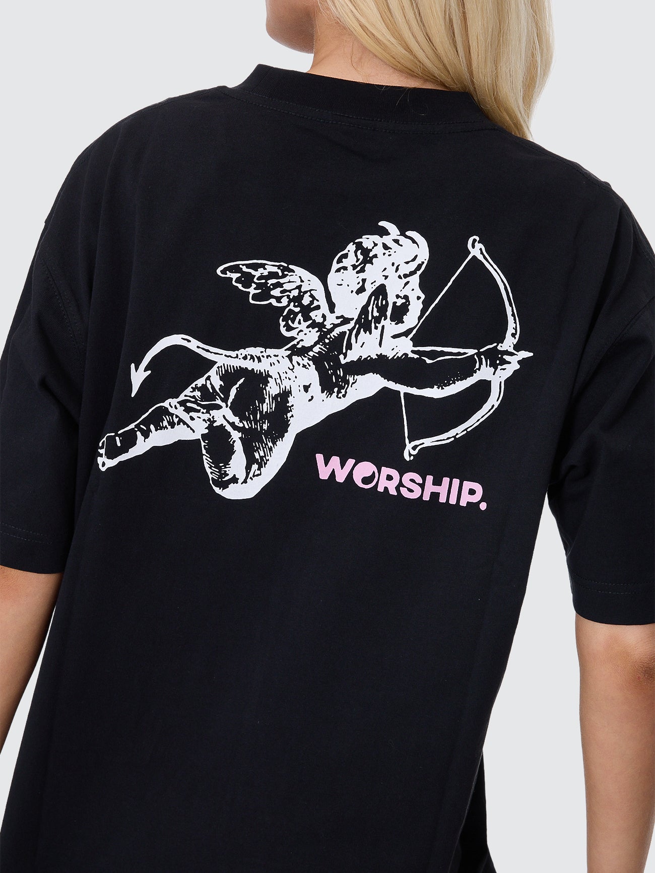 Cherub Oversized Fit Tee - Black 4