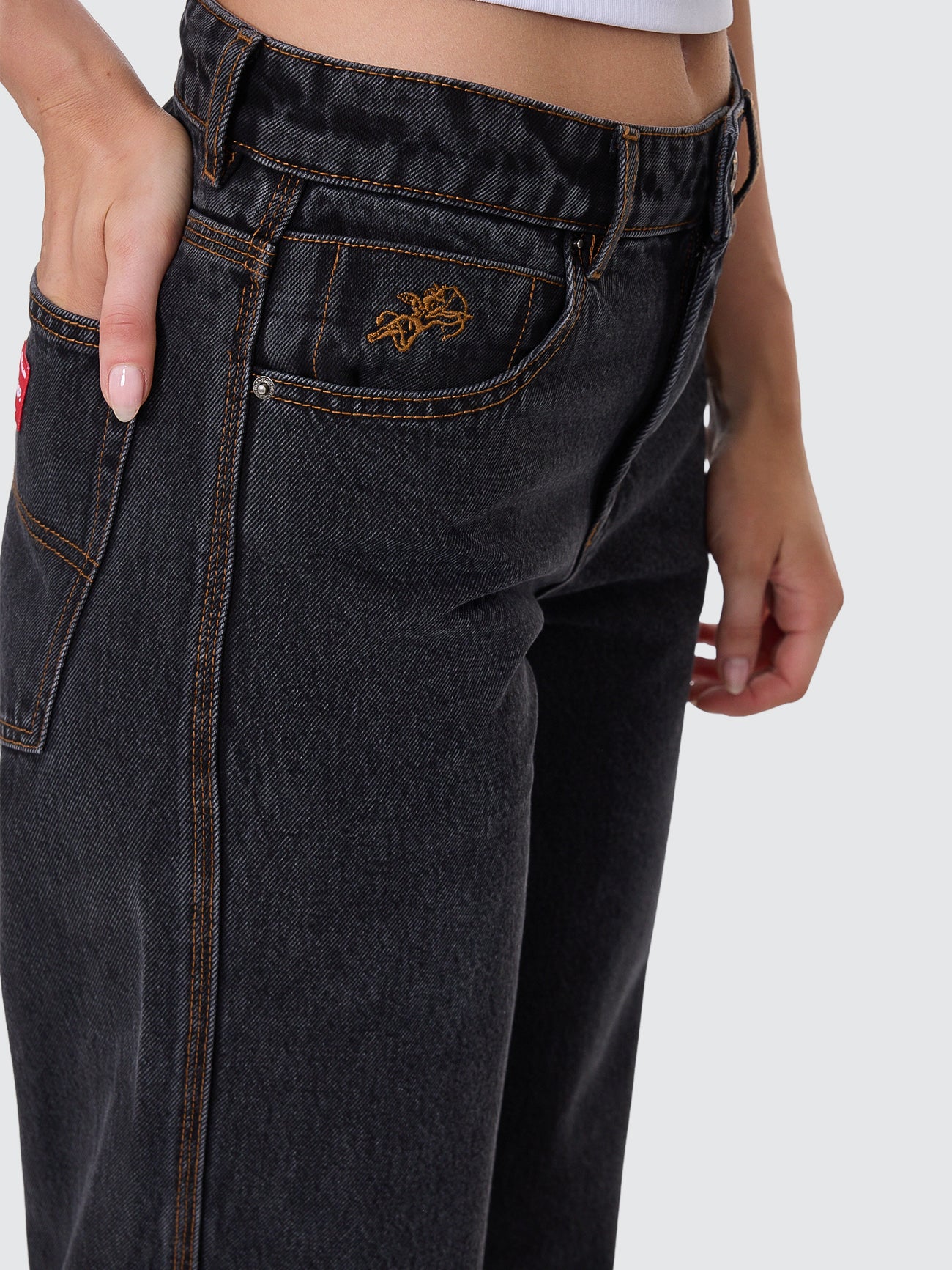 Sweeper Wide Leg Jean - Black Rinse 4
