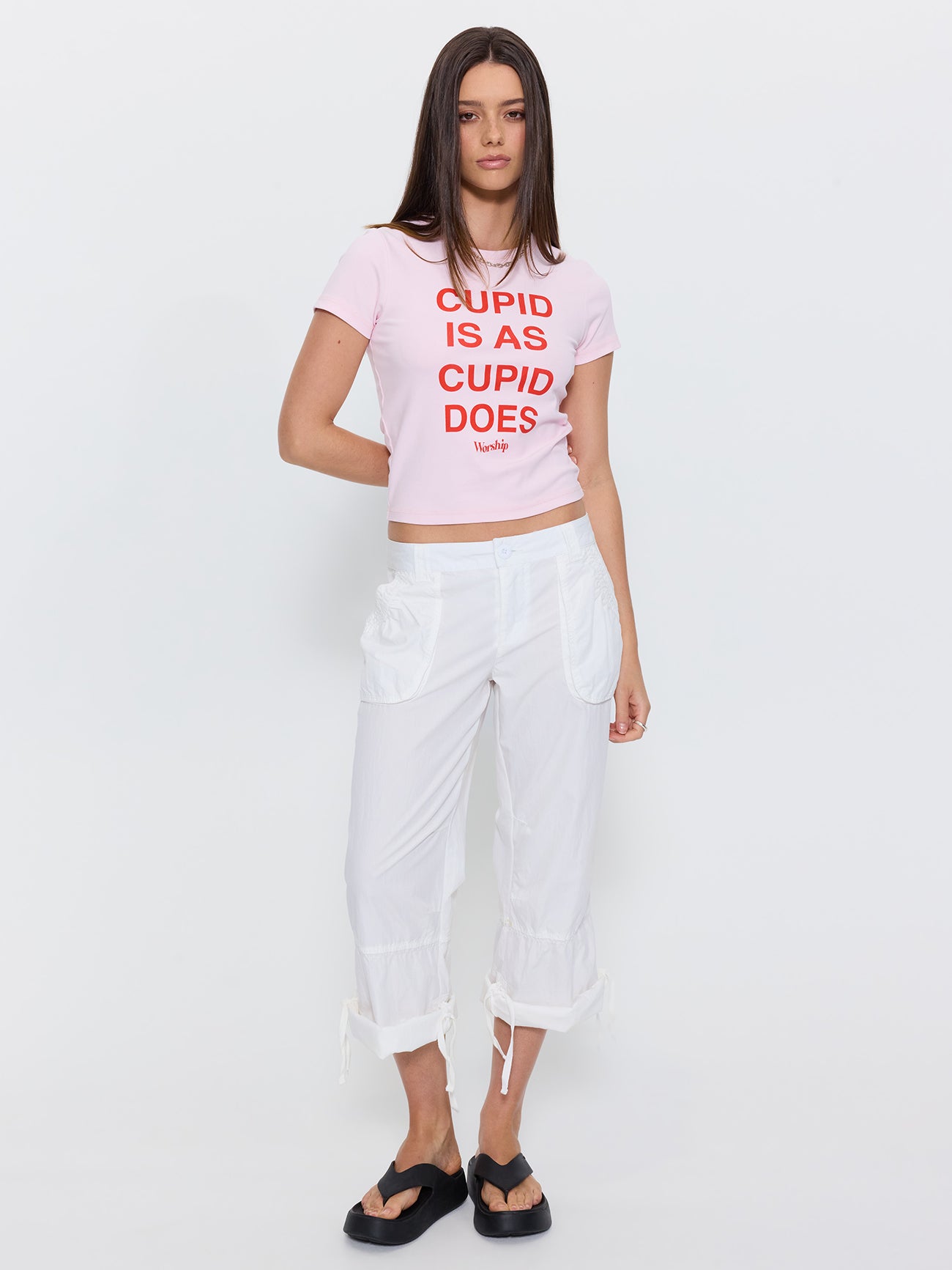 Cupid Is Slim Fit Tee - Pink