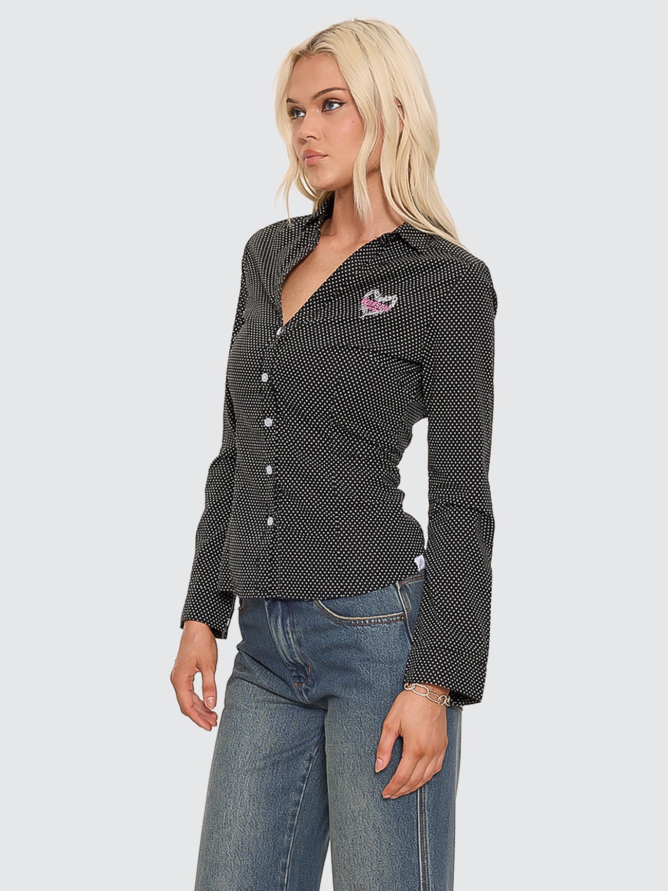 Delegate Long Sleeve Fitted Shirt - Black