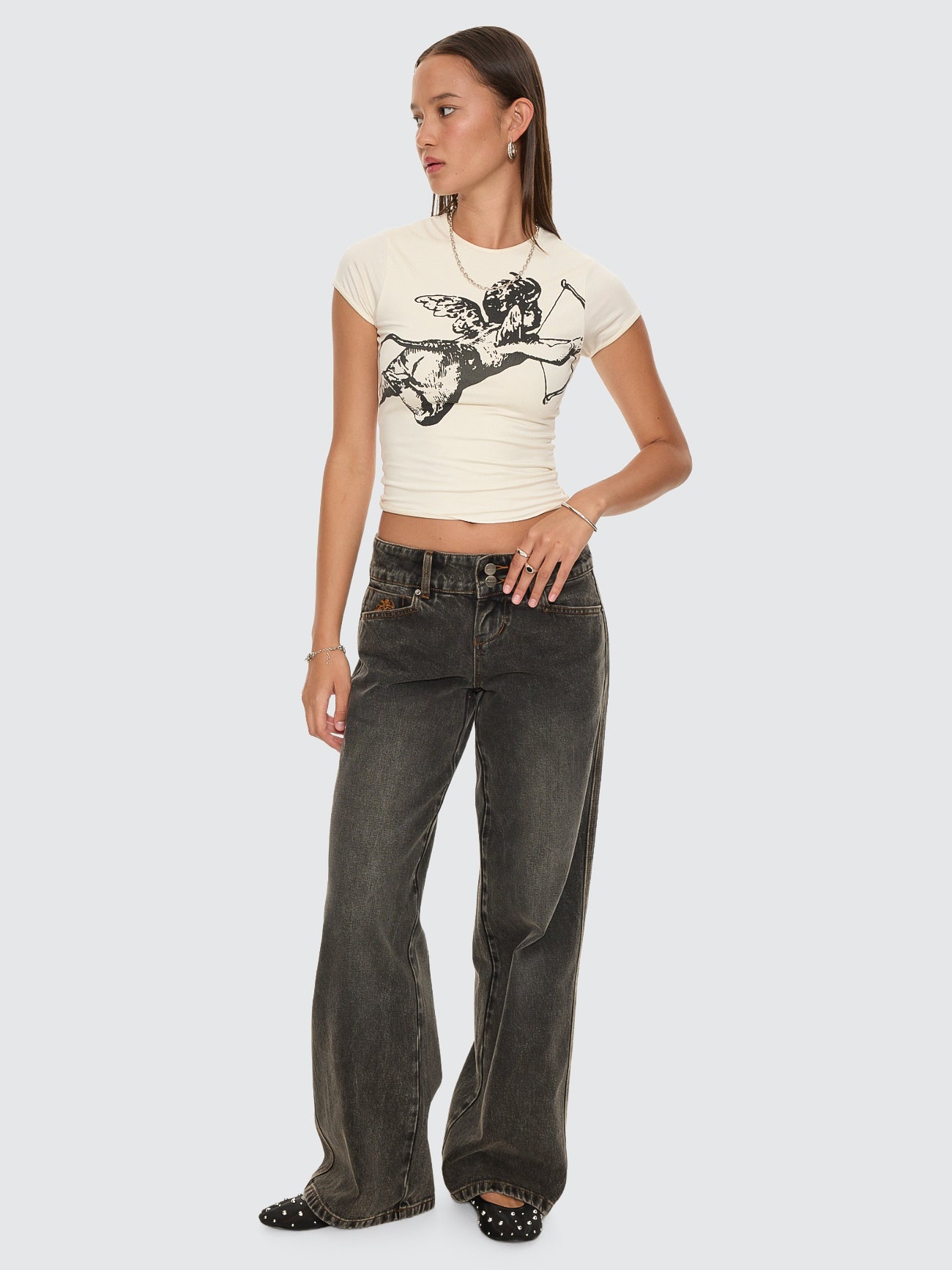 Trudge Baggy Low Rider Jean - Dirty Black