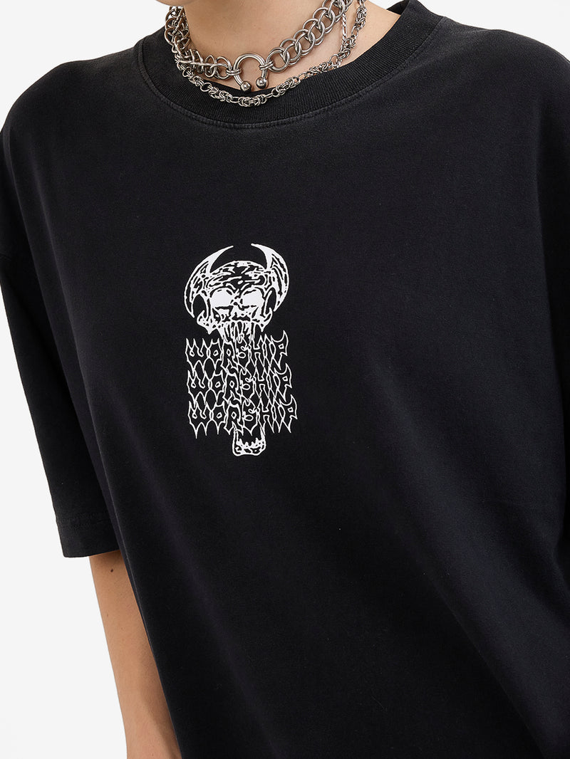 Death Eater Oversized Tee - Black Fade 4