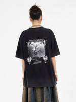 Death Eater Oversized Tee - Black Fade 4