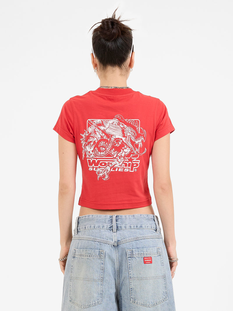 Push Off Teeny Tee - Lucky Red 4