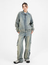 Denim Drizzler Jacket - Garbage Grime Blue 4