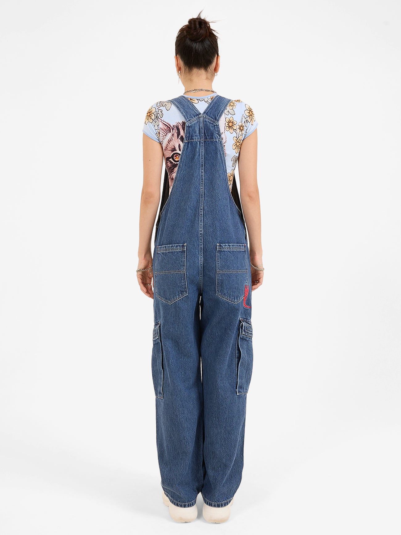 Playtime Cargo Denim Overall - Worn Blue Rinse 4