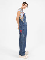 Playtime Cargo Denim Overall - Worn Blue Rinse 4