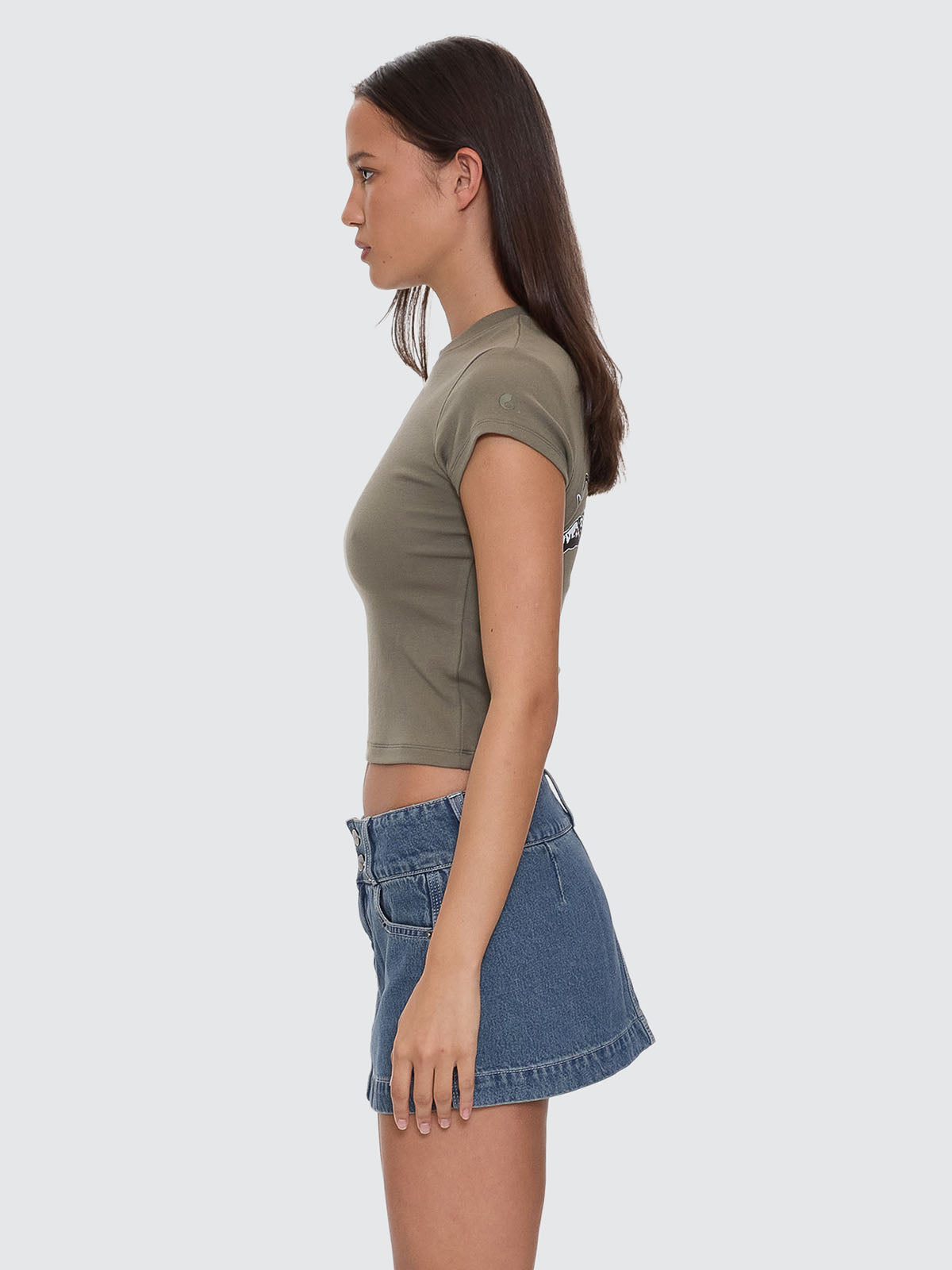 Cherub Cap Sleeve Tee - Kelp