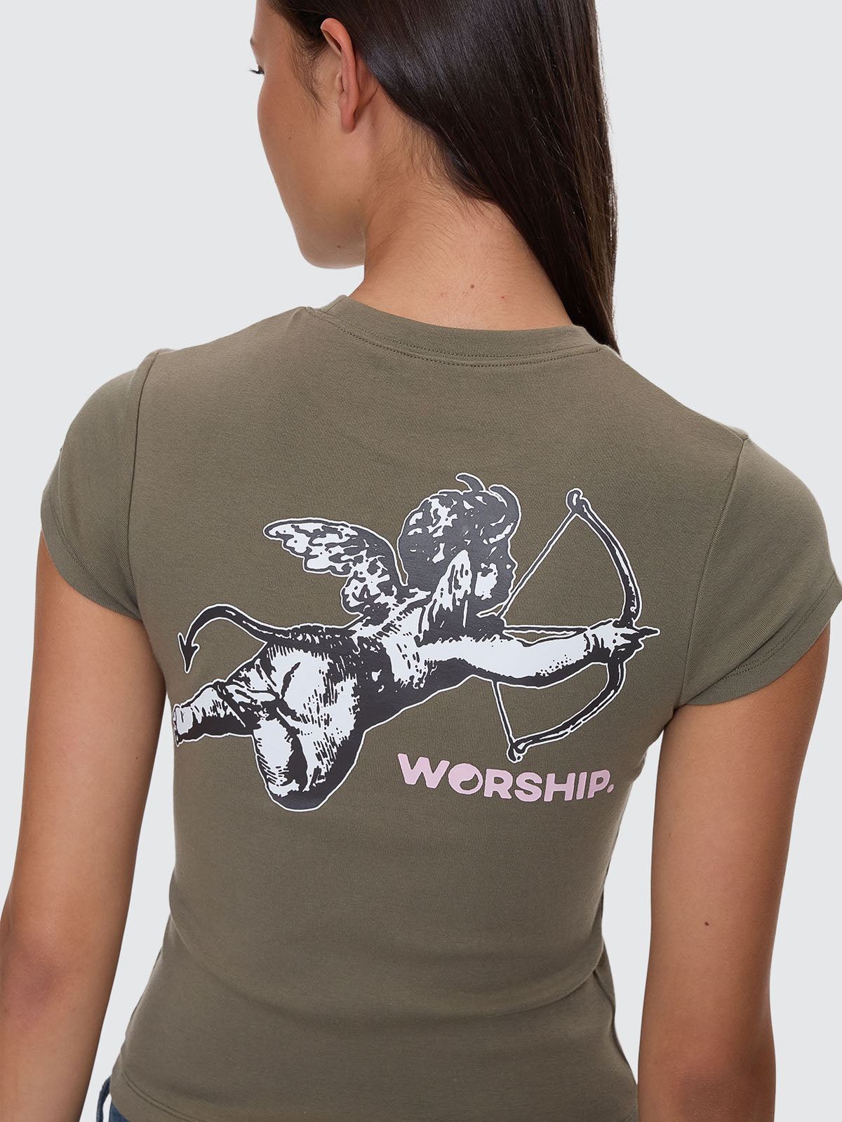 Cherub Cap Sleeve Tee - Kelp