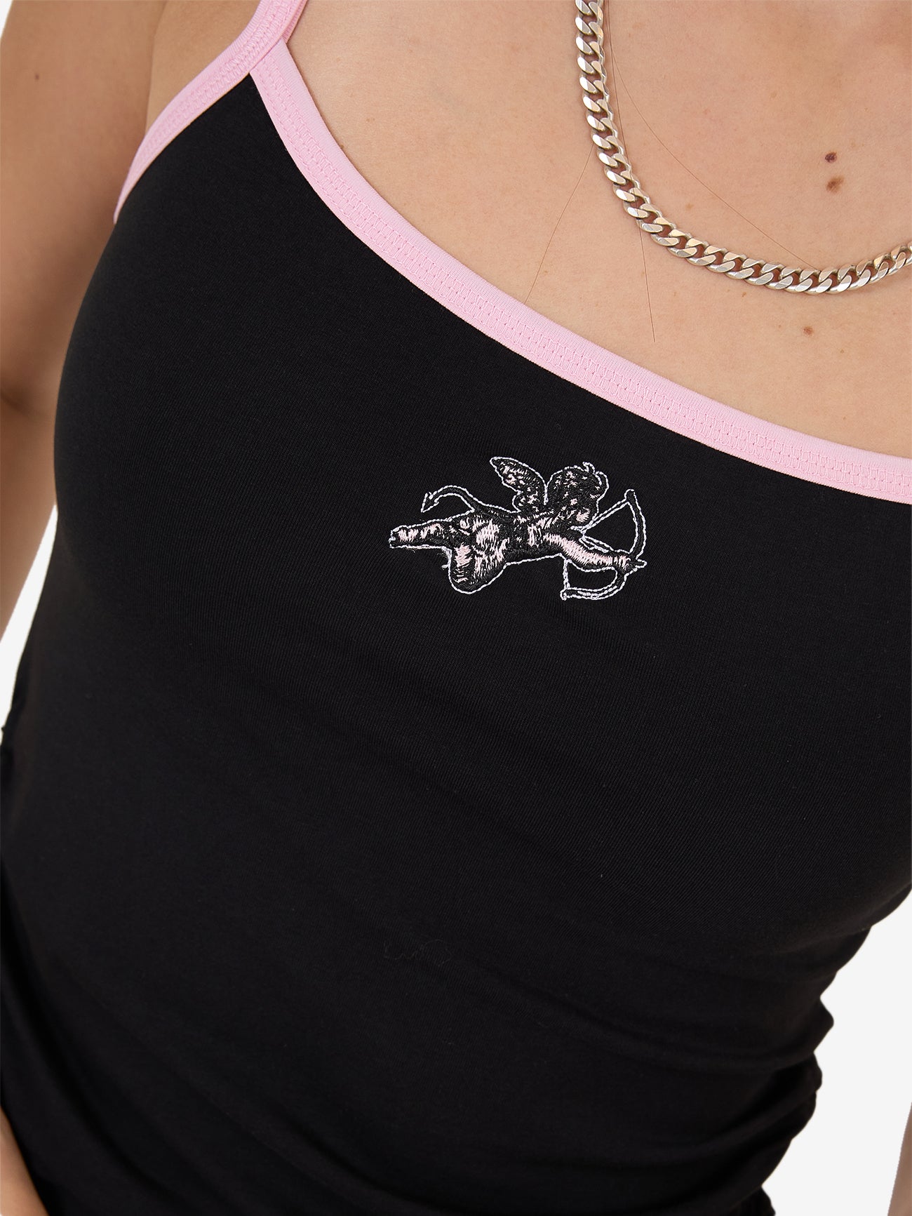 Cherub Ruched Singlet - Black 4