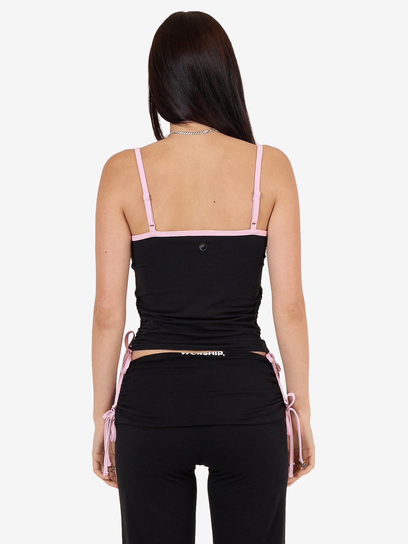 Cherub Ruched Singlet - Black 4