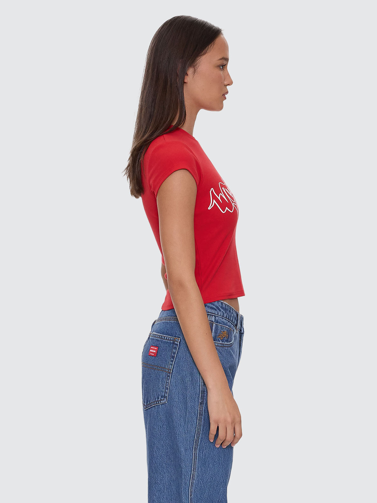 Throws Cap Sleeve Tee - Lucky Red