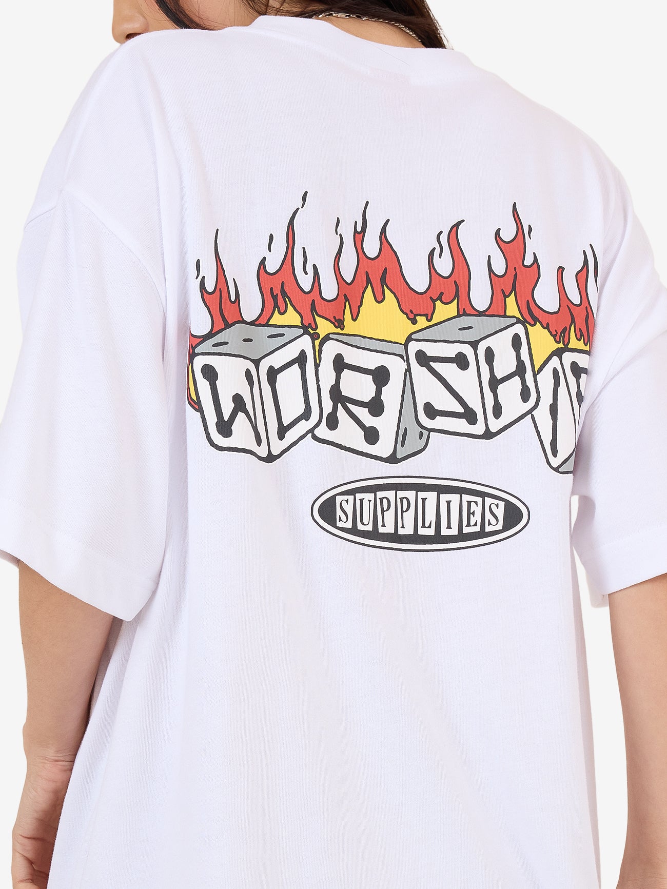 Snake Eyes Oversize Fit Tee - White