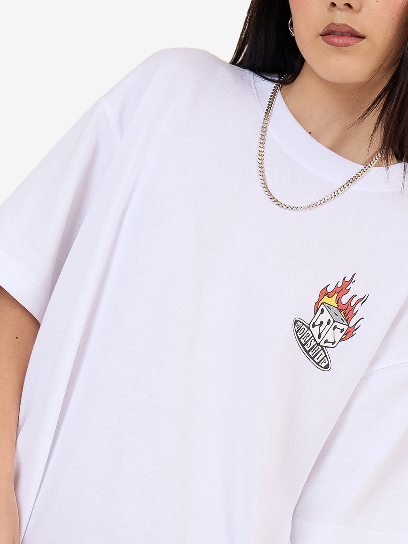 Snake Eyes Oversize Fit Tee - White