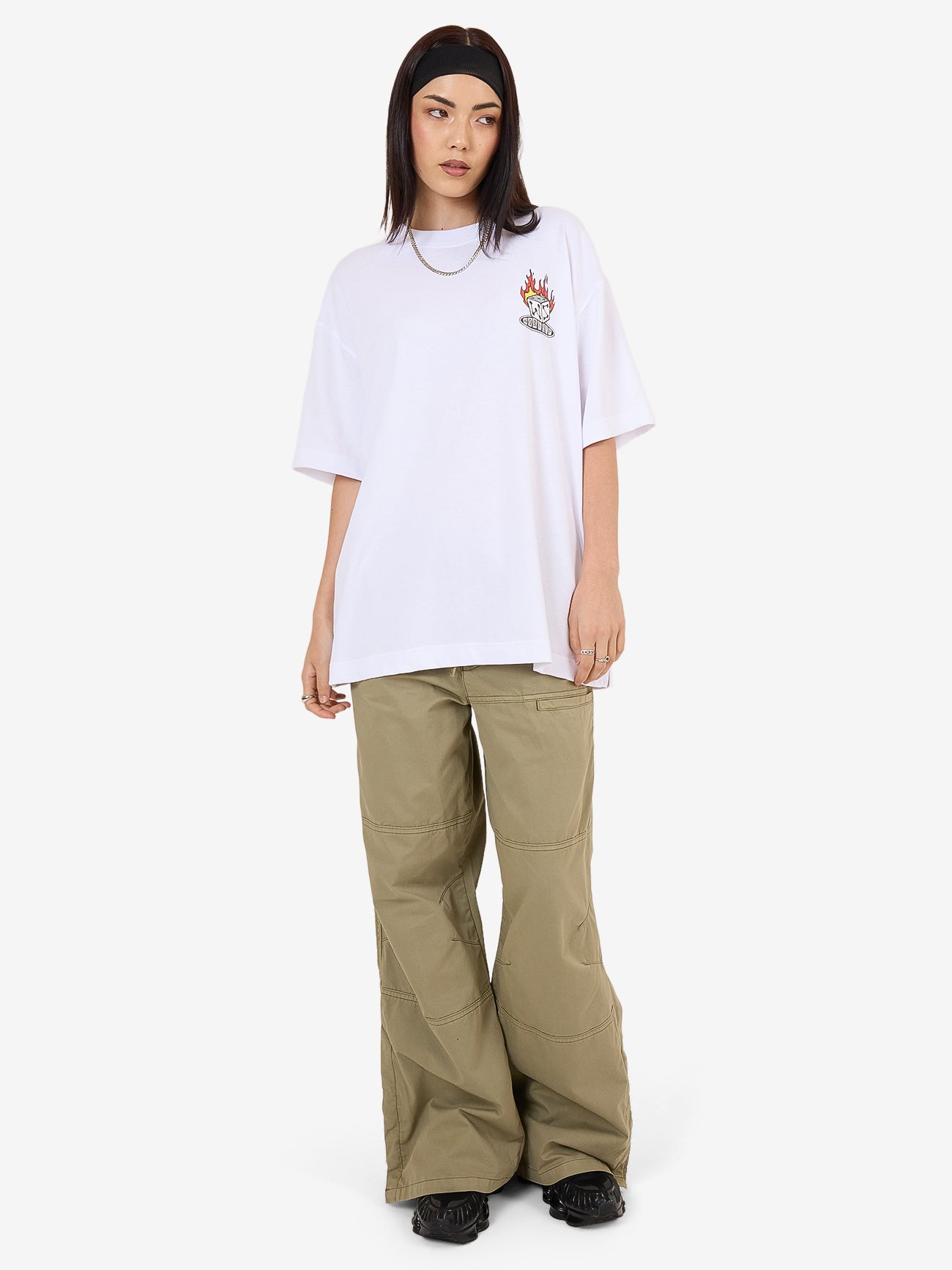 Snake Eyes Oversize Fit Tee - White