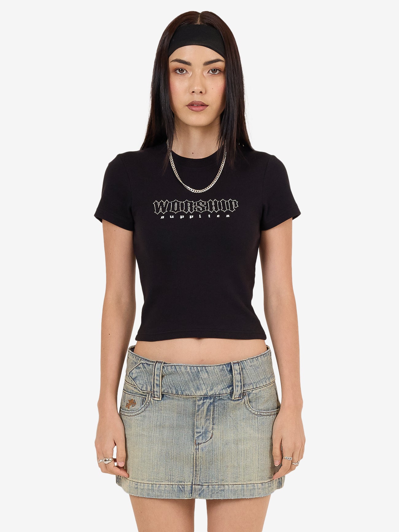 Glitz Slim Fit Tee - Black 4