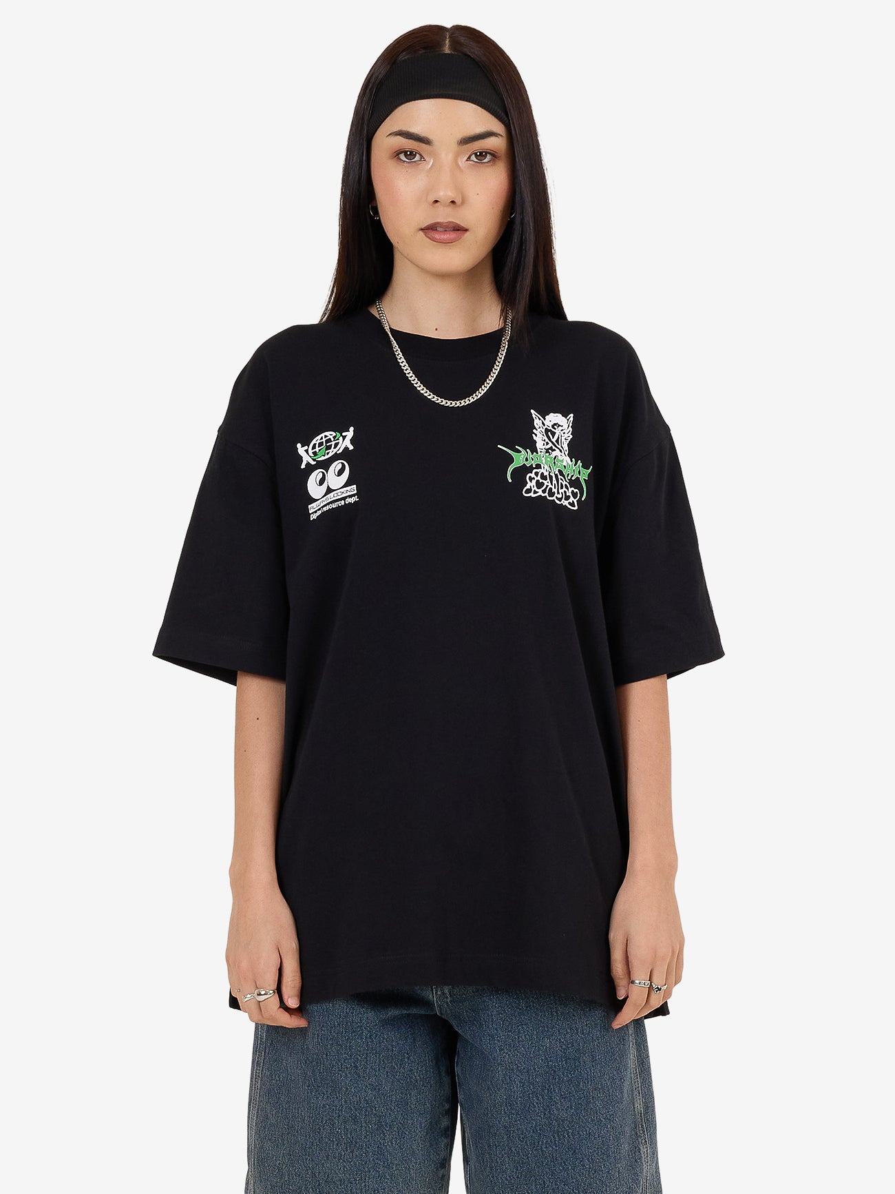 Logorama Oversize Fit Tee - Black