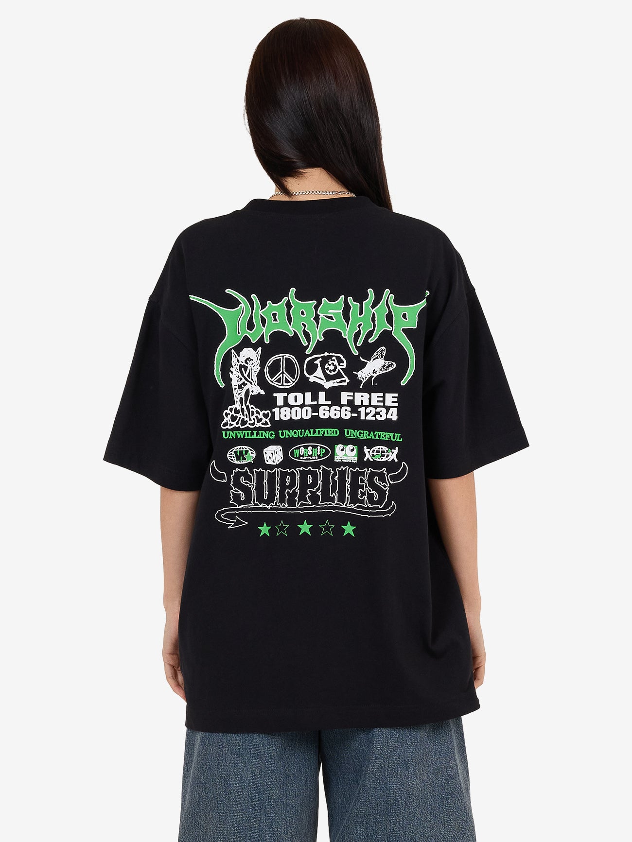 Logorama Oversize Fit Tee - Black