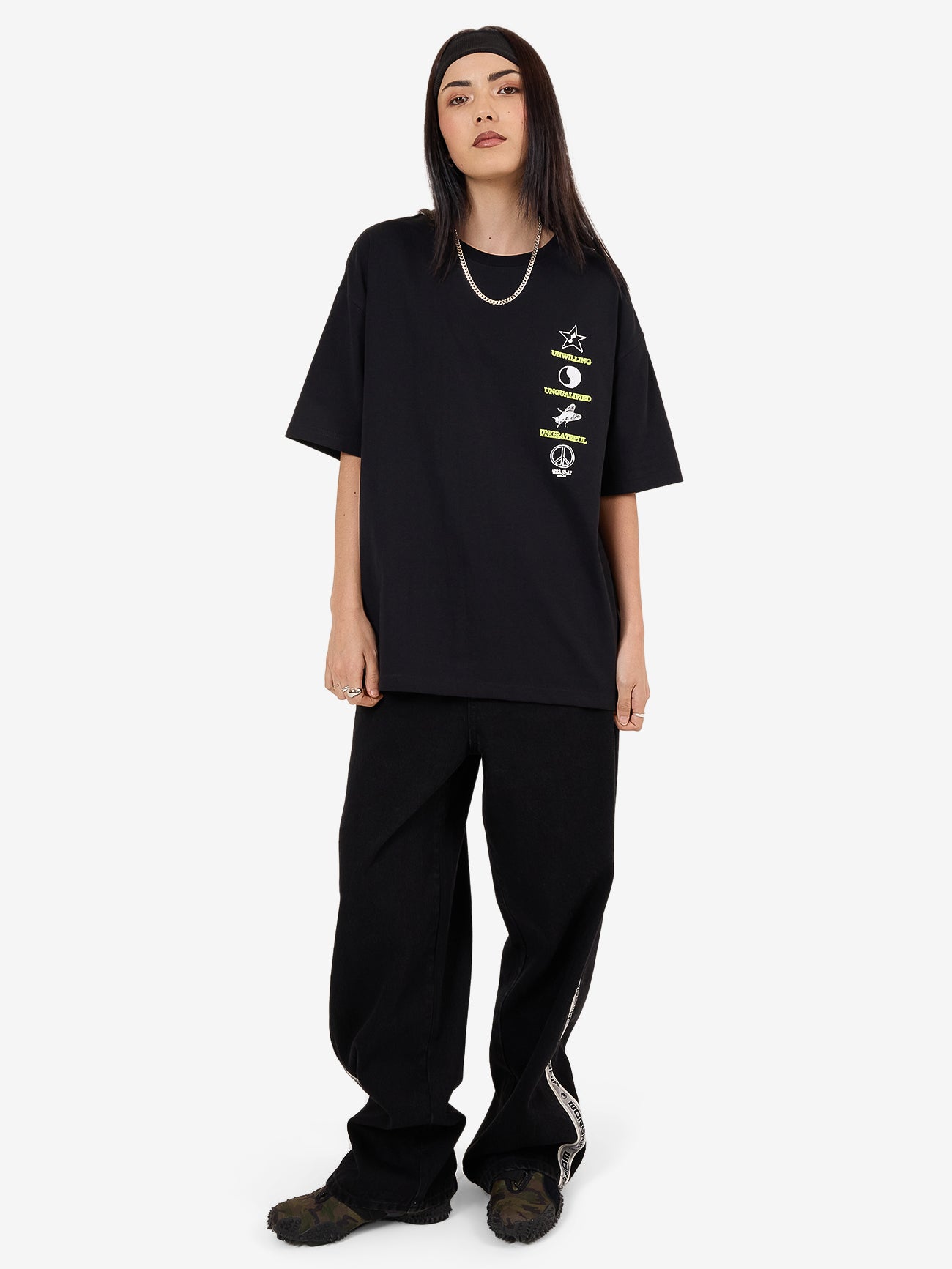Unqualified Relaxed Fit Tee - Black