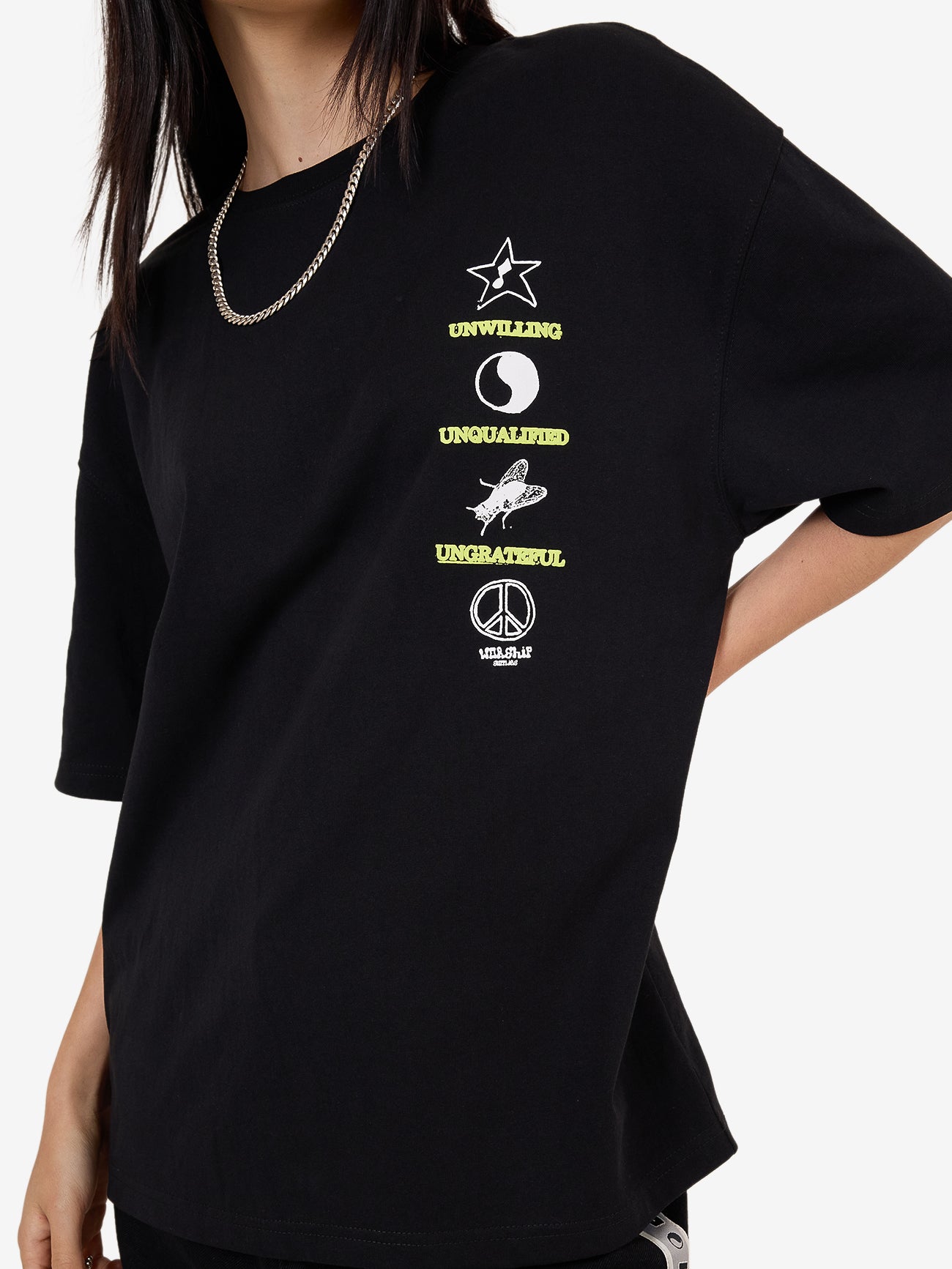 Unqualified Relaxed Fit Tee - Black