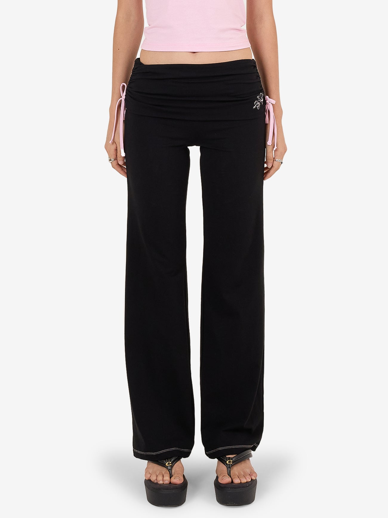 Cherub Y2K Gathered Legging - Black 4