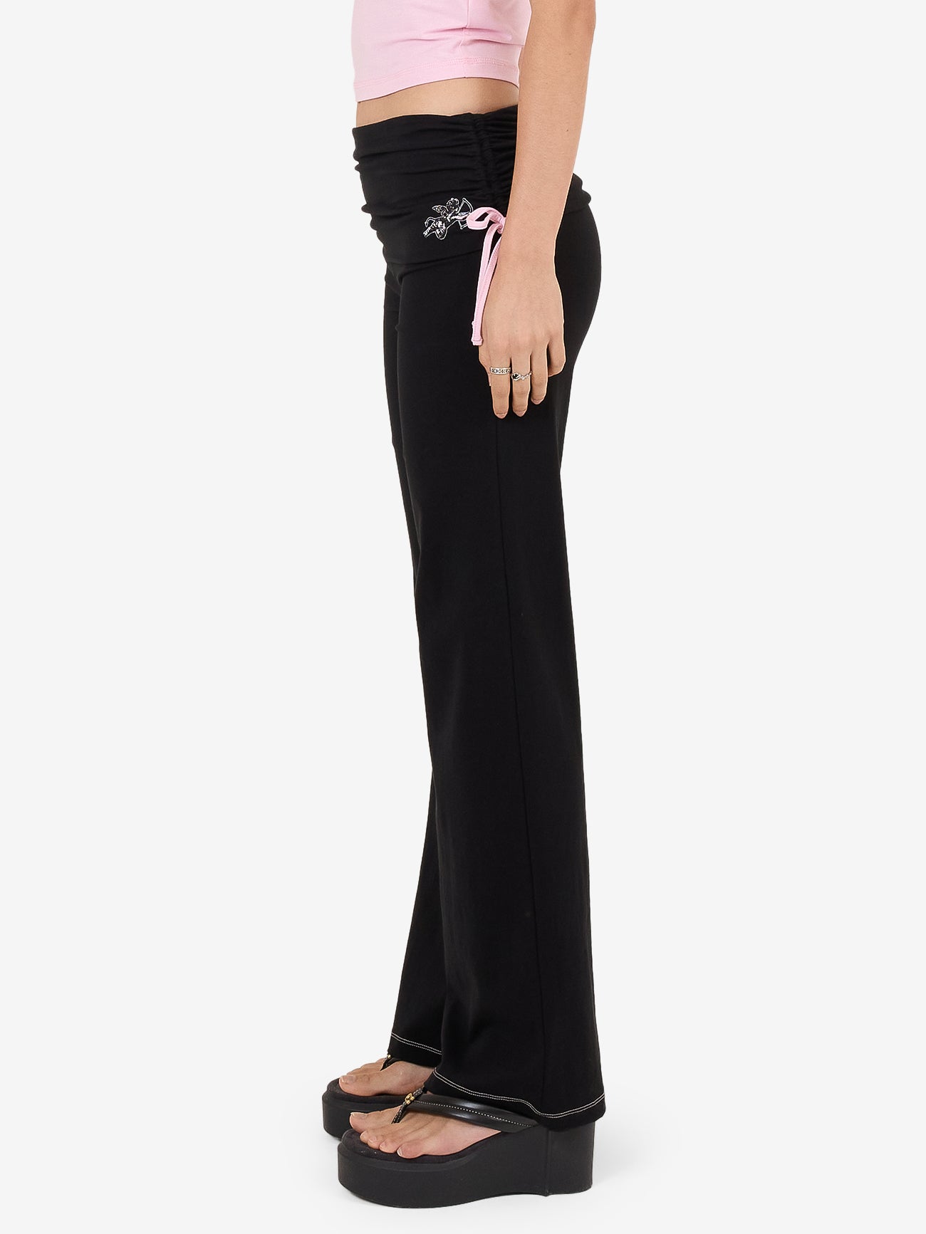 Cherub Y2K Gathered Legging - Black 4