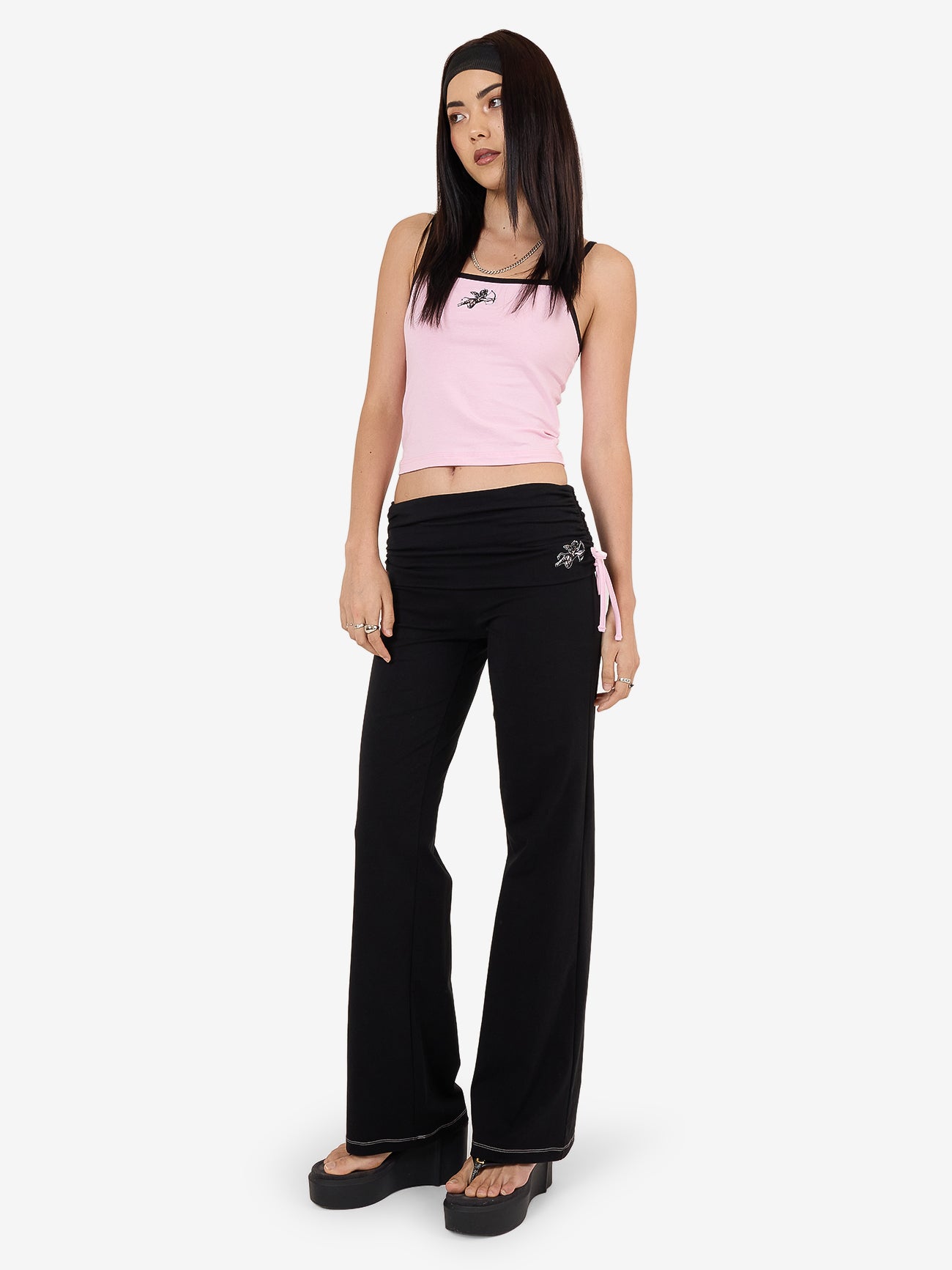 Cherub Y2K Gathered Legging - Black 4
