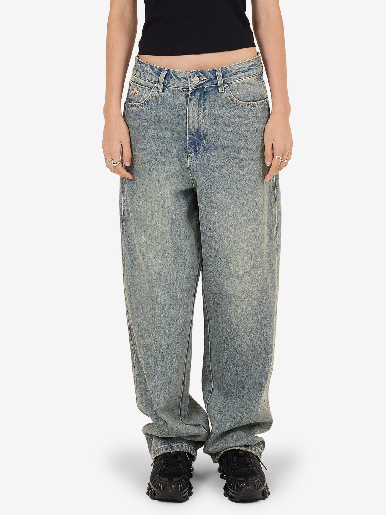 Throws Big Baggy Jean - Garbage Grime Blue 4