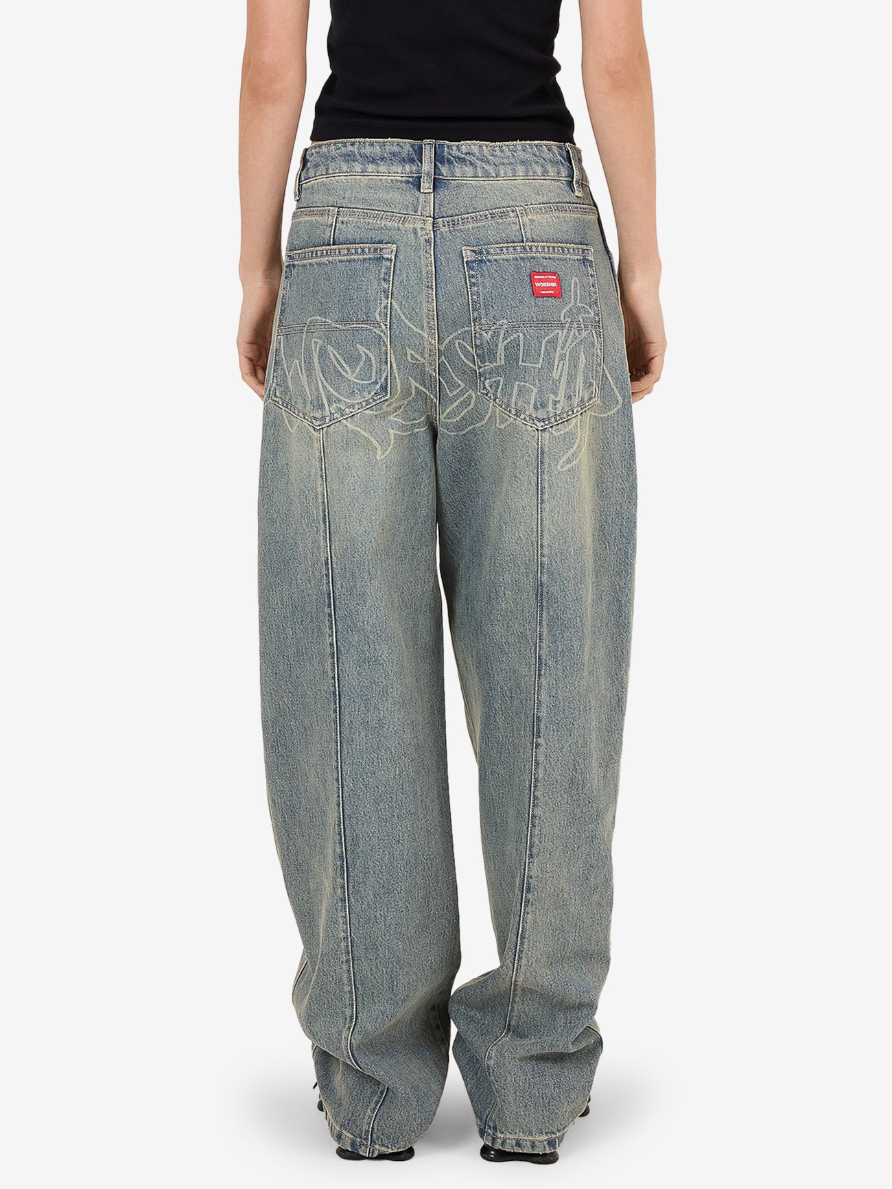 Throws Big Baggy Jean - Garbage Grime Blue 4