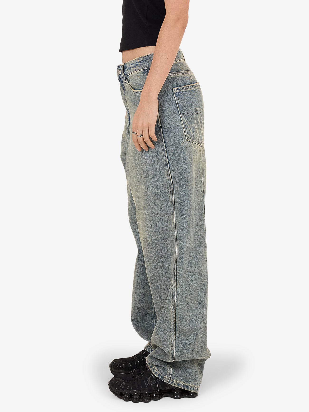 Throws Big Baggy Jean - Garbage Grime Blue 4