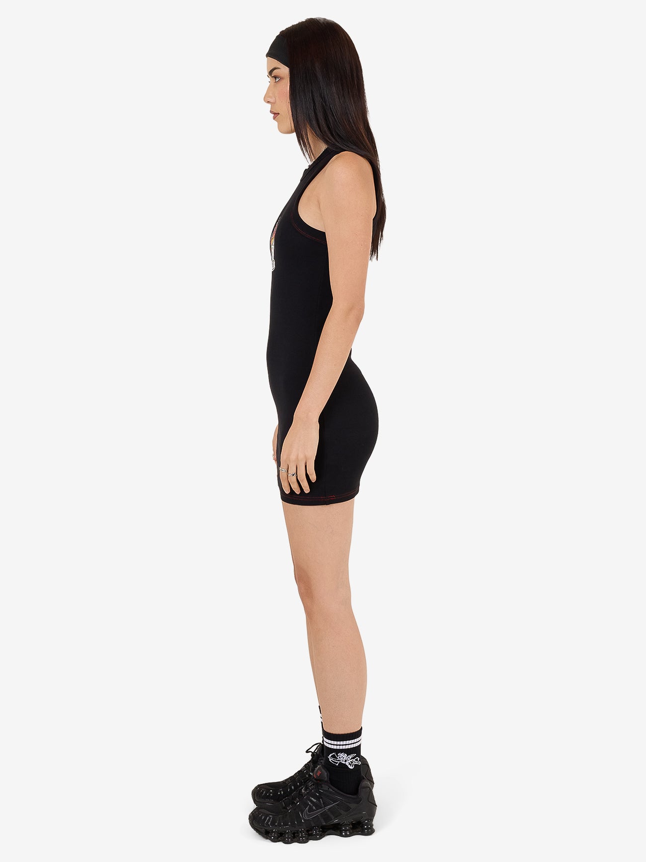 Snake Eyes Slim Fit Tank Mini Dress - Black 4